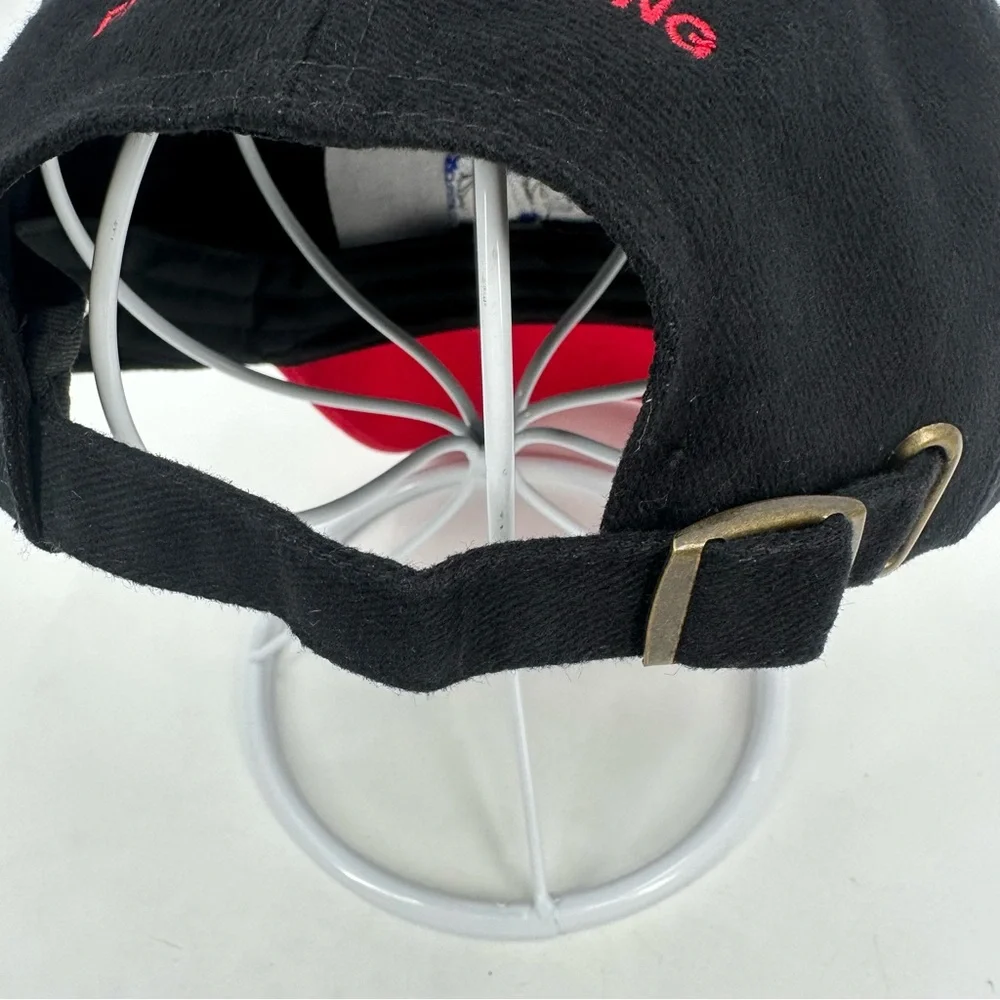 Firestone Indy 200 Nashville Superspeedway Hat Black Red Adjust Strap OS Racing